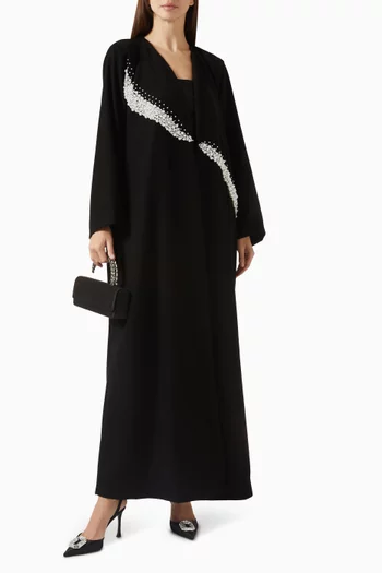Crystal-embellished Abaya