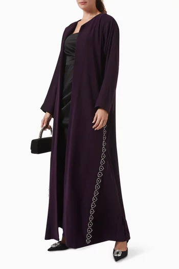Crystal-embellished Abaya
