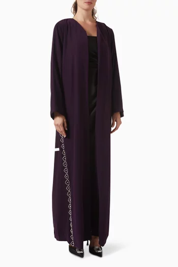 Crystal-embellished Abaya