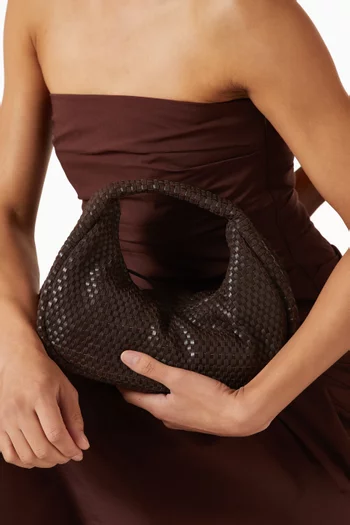 Lattice Weave Bon Bon Bag in Leather