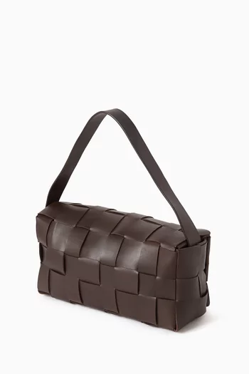 Mini Woven Tote Bag in Leather