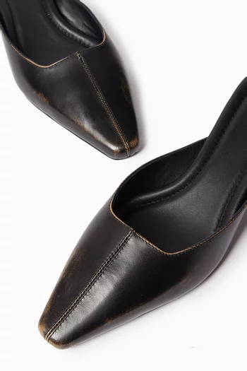 Miro 30 Mules in Brushed Leather