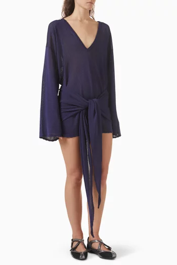 Knotted Mini Dress in Viscose