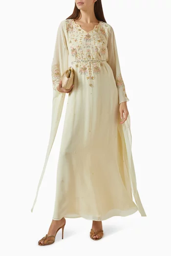 Embellished Belted Kaftan