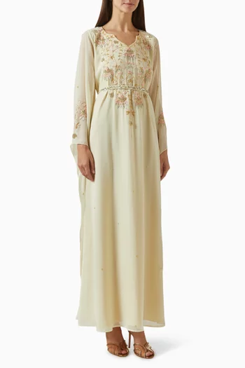 Embellished Belted Kaftan