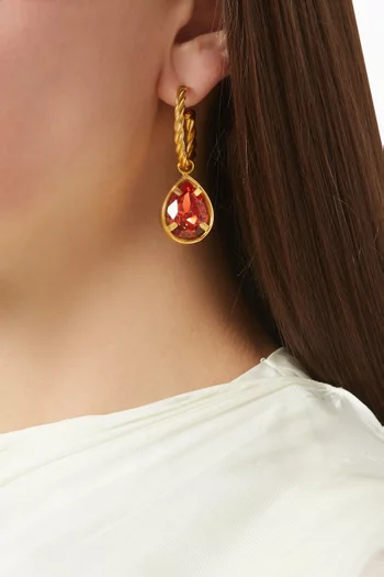 Claude Huggie Earrings in 24kt Gold-plated Brass