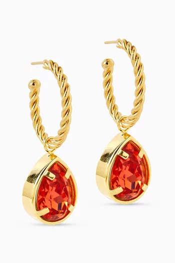 Claude Huggie Earrings in 24kt Gold-plated Brass