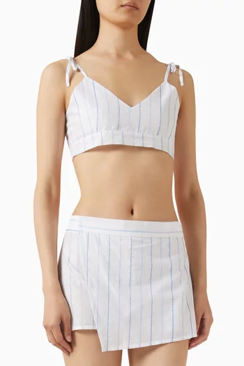 Triangle Tie Strap Bralette in Cotton