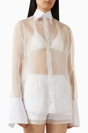 Signature Button-up Shirt in Organza
