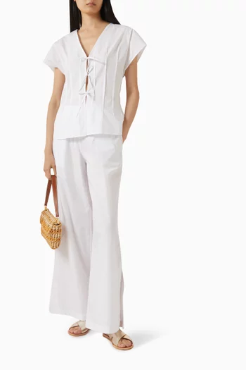 Tie-front Top in Cotton