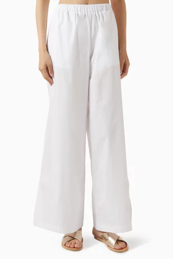 Slit Cuff Pants in Cotton