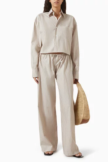 Lounge Striped Drawstring Pants