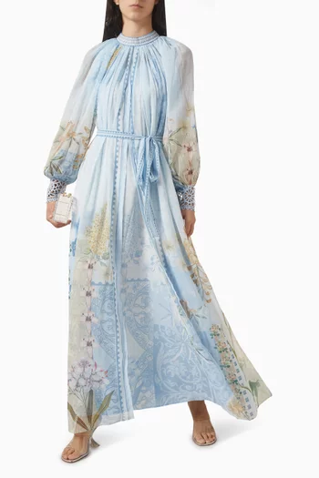 فستان اورينا بحزام شيفون