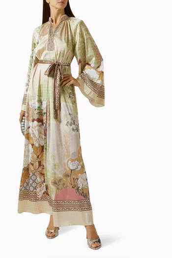 فستان هاروكا بحزام تويل ستان