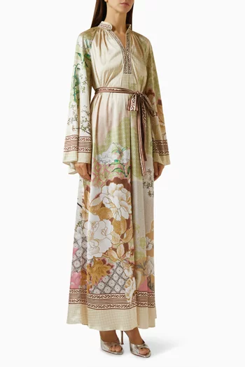 فستان هاروكا بحزام تويل ستان