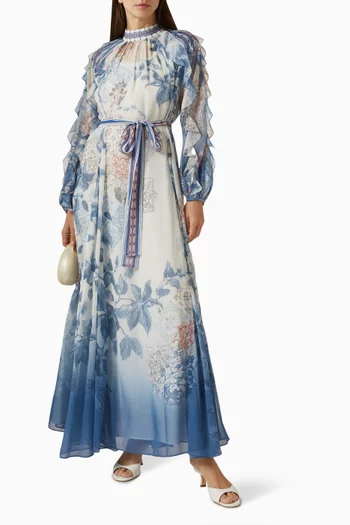 فستان لوميرو بحزام شيفون