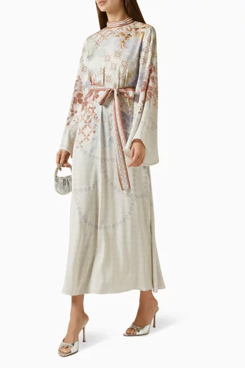 فستان كازومي بحزام تويل ستان