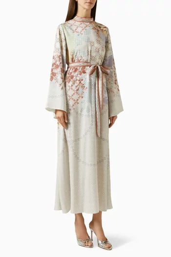 فستان كازومي بحزام تويل ستان