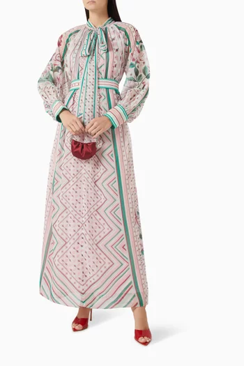 فستان تيفيو بحزام شيفون