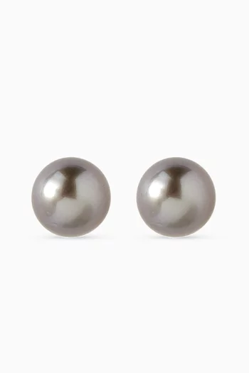 Akila Keshi Pearl Stud Earrings in 18kt Gold