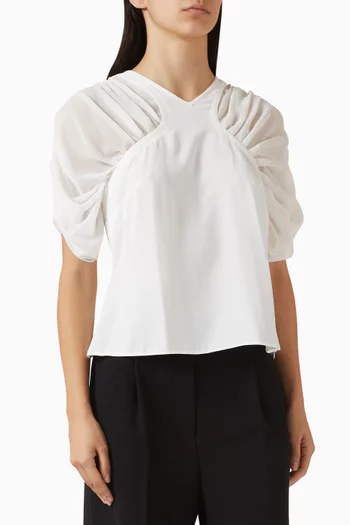Gathered Sleeve Top