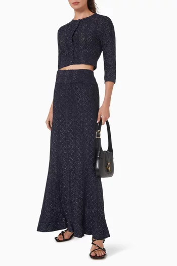 تنورة طويلة منسوجة