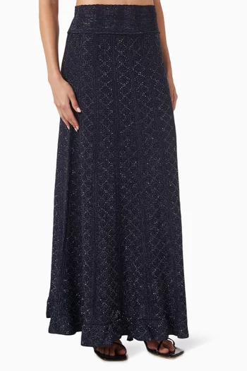 تنورة طويلة منسوجة