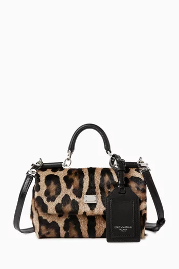 My Sicily Mini Handbag in Leopard-print Pony Hair