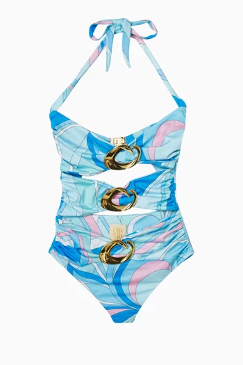 لباس سباحة دايموند هيلو قطعة واحدة بفتحات