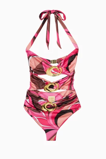 لباس سباحة دايموند هيلو قطعة واحدة بفتحات