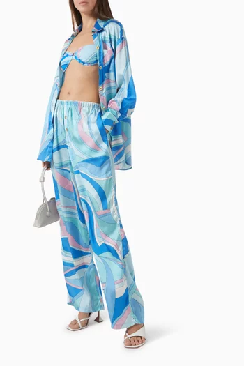 بنطال تشانس بنقشة بوليستر ستان