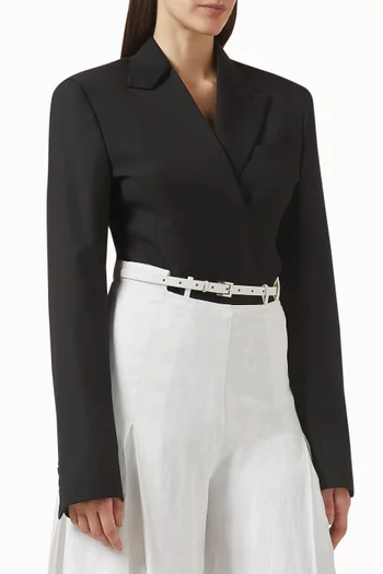 Single Lapel Blazer Bodysuit