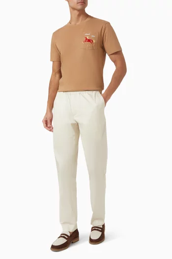 Horse-print T-shirt in Cotton