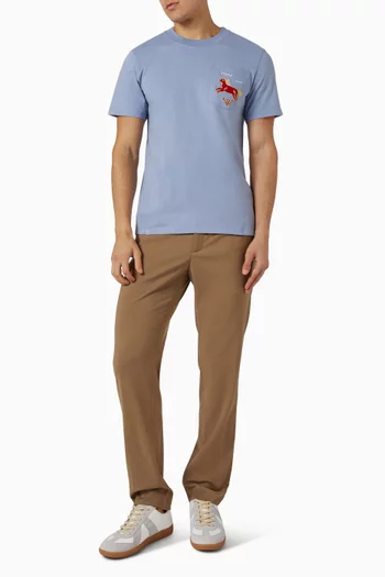 Horse-print T-shirt in Cotton