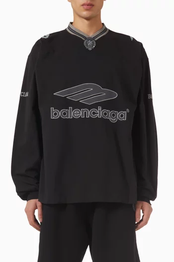3B Football Long-sleeve V-neck T-shirt in Dry Jersey