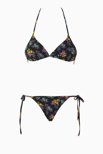 Floral-print Bikini Set