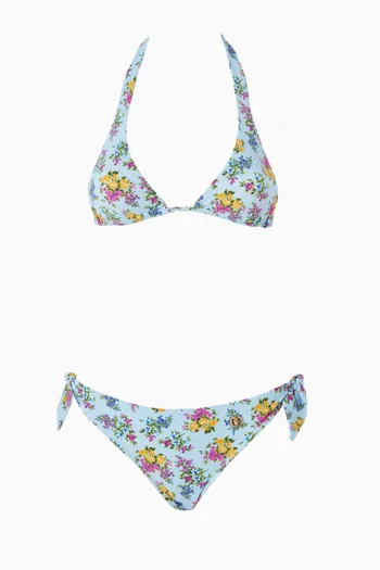 طقم بيكيني بنقشة زهور