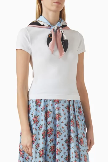 تي شيرت بوشاح بنقشة جيرسيه