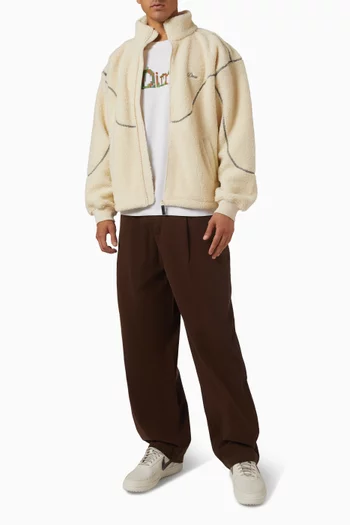 جاكيت بسحّاب صوف شيربا قطبي