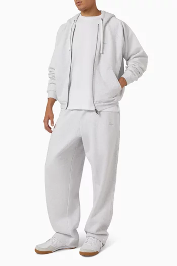 Cursive Small Logo Zip Hoodie in Cotton-fleece