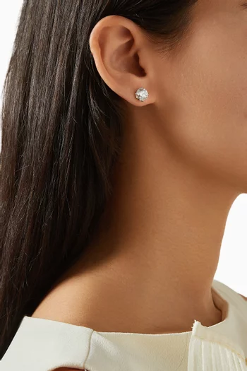Diamond Stud Earrings in 18kt White Gold
