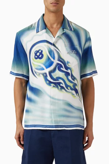 قميص بطبعة آرت اوف ذا سيرف حرير