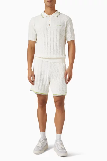 تي شيرت بولو تنس بنسيج بوكليه مزيج قطن