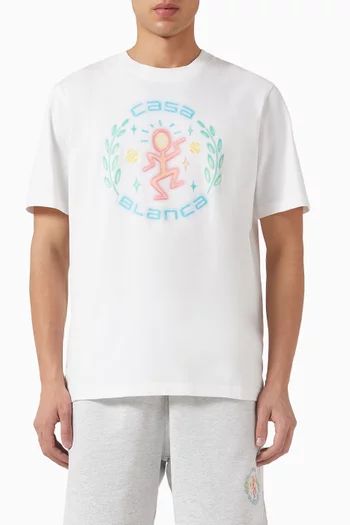 تي شيرت بطبعة دانس جوي قطن عضوي