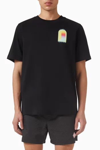 تي شيرت بطبعة لارش قطن عضوي