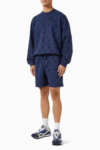 سويت شيرت برقعات بحروف شعار الماركة قطن عضوي