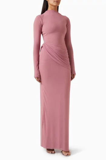 فستان سهرة اولجا ليكرا مالاي وقماش شبكي