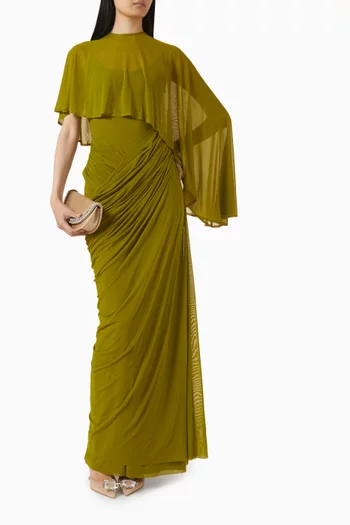 Devon Gown in Malai Lycra & Net