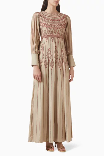 Embroidered Maxi Dress