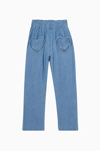 Straight-leg Jeans in Cotton Denim